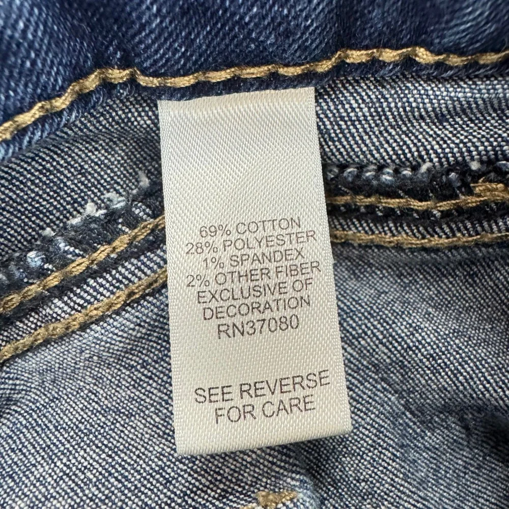 EST 1946 Denim Womens 20W Curvy‎ Bootcut Jeans Leopard Print Rhinestone Pockets